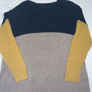 Yellow/Black/Tan Sweater Dress